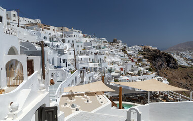 Fototapeta premium View of Imerovigli, the highest village of Santorini island, Greece
