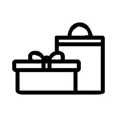 Gift icon. Present silhouette