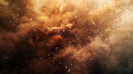 Fototapeta premium Dynamic Dust Explosion Captivating HighDefinition Illustration Bursting with Raw Power and Intensity