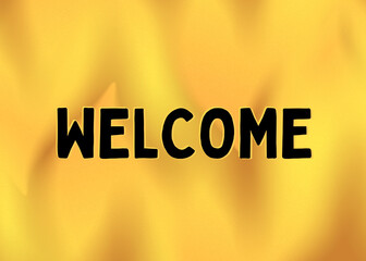 yellow background with text welcome