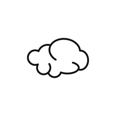 Cloud icon outline collection in black and on white background