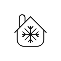 Cool home icon outline collection in black and on white background