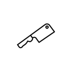cooking chef knife icon outline collection in black and on white background