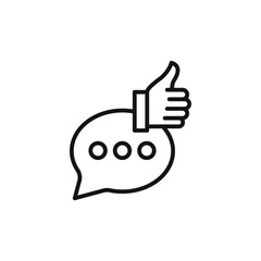 Feedback icon outline collection in black and on white background