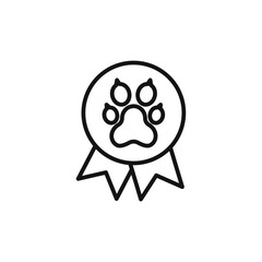 Dog competition icon outline collection in black and on white background