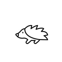 Hegdehog icon  outline collection in black and on white background