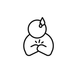 Heart attack icon outline collection in black and on white background