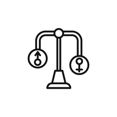 Hormone imbalance icon outline collection in black and on white background