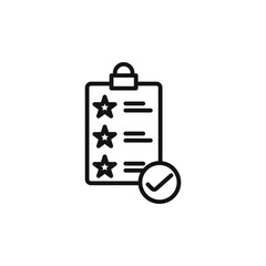 Fototapeta premium review icon outline collection in black and on white background