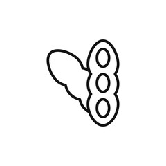 soybeans icon outline collection in black and on white background