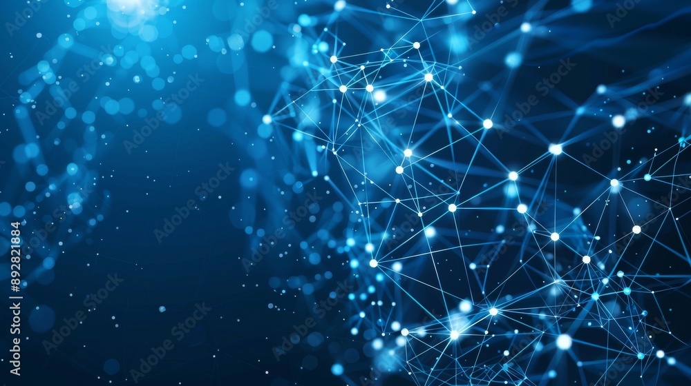 Poster an architecture of network connections, a business event background, a science background, a big dat