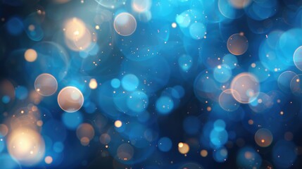 Abstract blue bokeh backdrop