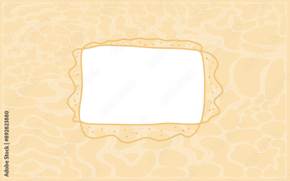 Poster autumn simple naive background with frame. banner and invitation template with border and copy space