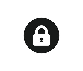 Password vector icon, Padlock button in flat style for apps and web 