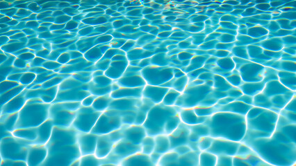 Obraz premium Beautiful water surface reflected by the light of the pool