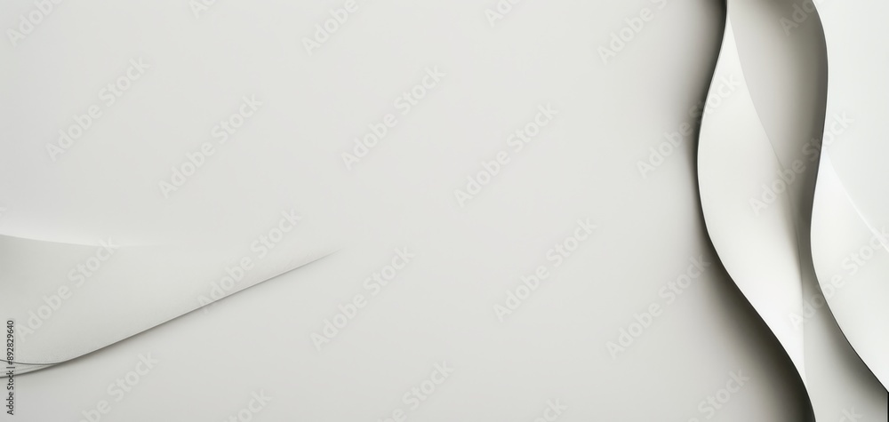 Poster a minimalistic background with a single black line forming an abstract shape on a white canvas, leav