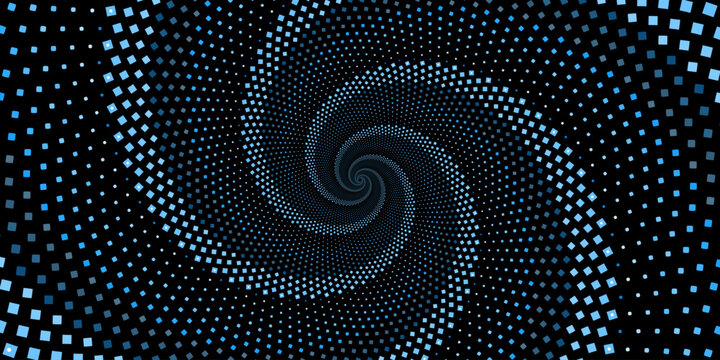 Abstract background with concentric circles in black and white colors. Radiating lines. Vector Illustration.	