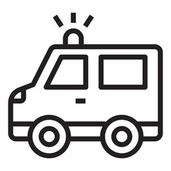 Ambulance line icon.