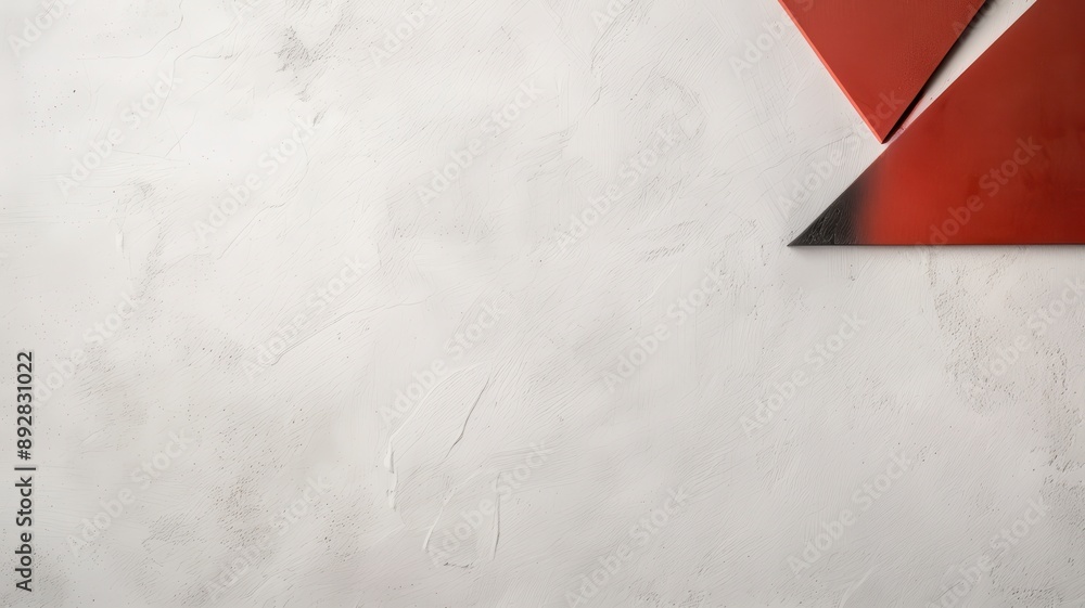 Poster a sparse design with a small black triangle in the upper right corner, leaving the rest of the canva