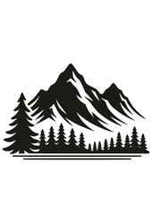 Mountains SVG, Camping SVG, Travel SVG, Hill SVG, Exploring SVG, Expedition SVG, Camper SVG, Forest SVG, Moutains Silhouette, Mountains Design, Cut file for Cricut SVG, JPG, PNG