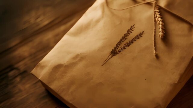 The natural earthy tones of the bags packaging with a matte finish and a simple handdrawn image of a plot of land and single grain stalk to represent its natural origins.
