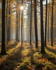 Sonnenaufgang im Herbst