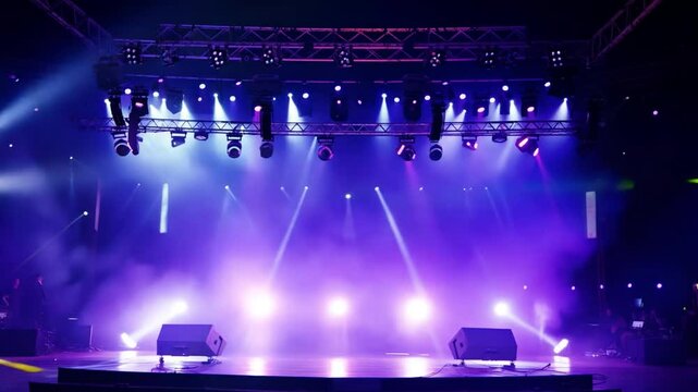 Unoccupied space with lighting