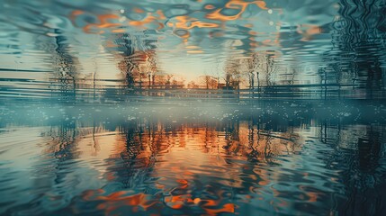 Reflections used creatively to distort or manipulate images, exploring experimental and artistic photography techniques.