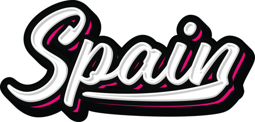 Spain Hand Lettering Typography Template