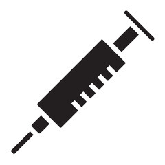 Syringe black icon.