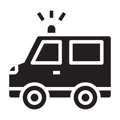 Ambulance black icon.
