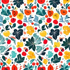 A Bountiful Harvest: Whimsical Garden Pattern