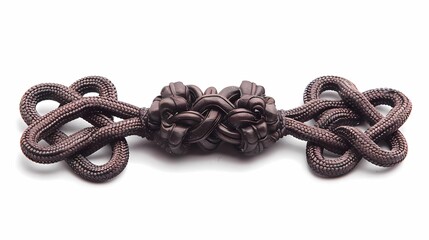 Obraz premium A traditional and delicate Chinese butterfly knot against a clean white background, Generative AI illustrations. 