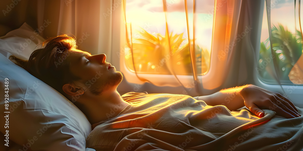 Poster optimize your sleep, energy, and health by adjusting daily routines and combating jet lag. concept h