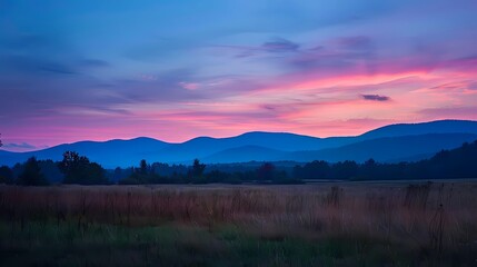 Fototapeta premium A sunrise sky with hues of blue and pink, Generative AI illustrations. 