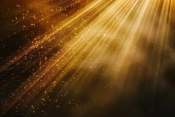 Sun Rays Overlay. Beautiful Abstract Beams of Light Art on Black Background