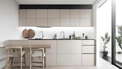 minimal white kitchen