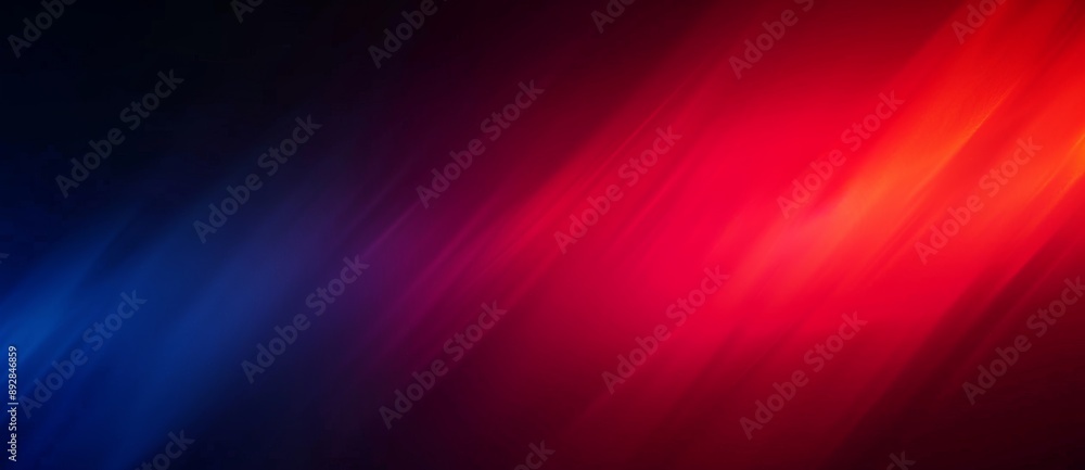 Poster mesmerizing red and blue light beams blend in a dynamic, vibrant design. colors create a bright, pow