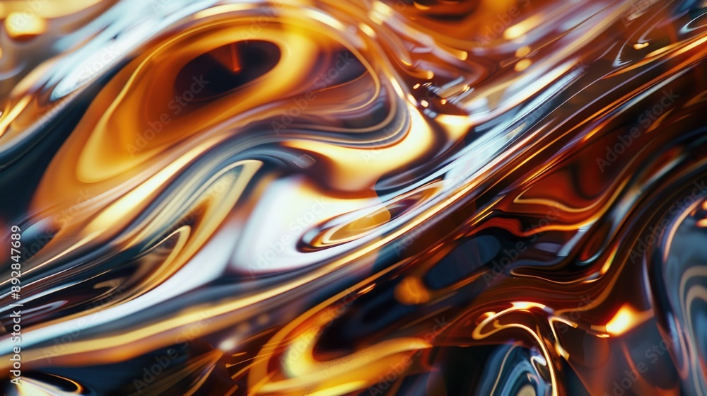 Poster A close-up view of a liquid substance, ideal for use in science and technology contexts