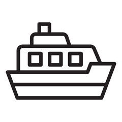 Ship line icon.