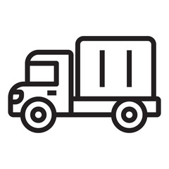 Truck line icon.