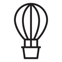Hot air balloon line icon.