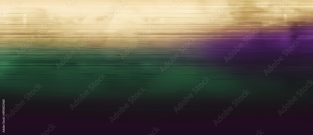 Poster abstract background with horizontal lines fading from yellow to green to purple and finally to black