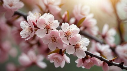 Obraz premium Blooming Cherry Blossoms in Spring