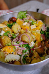 a plate of summer cold potato salad