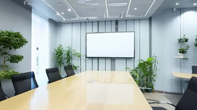 interior of a contemporary office conference room