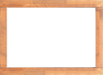 Light brown rectangular wooden frame