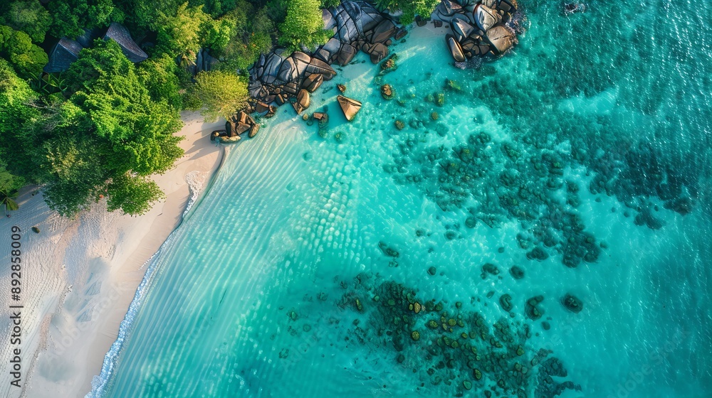 Wall mural aerial view of the coast of thailand