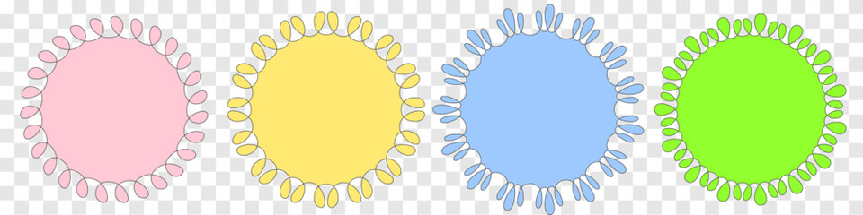 Four different colored suns are shown in a row. The suns are yellow, pink, blue, and green