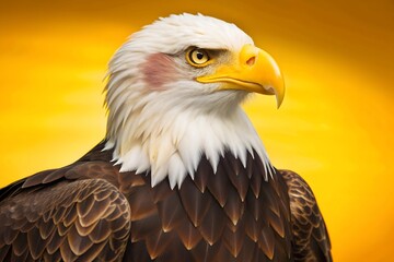 Naklejka premium Close-Up Portrait of a Bald Eagle